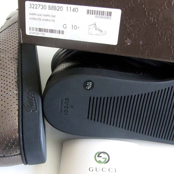 GUCCI GG nappa high-top sneakers 10.5 G / 11.5 US - Picture 8 of 8